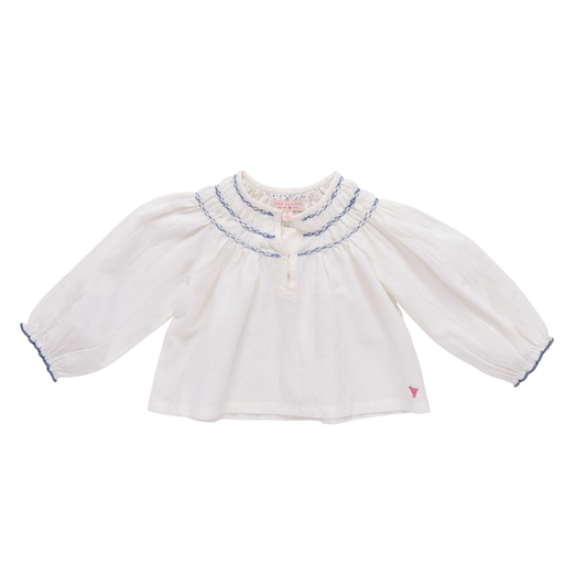 Pink Chicken Antique White Ava Long Sleeve Top