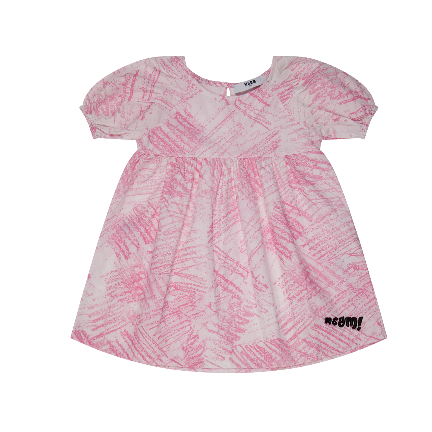 MSGM Pink Poplin Short Sleeve Dress
