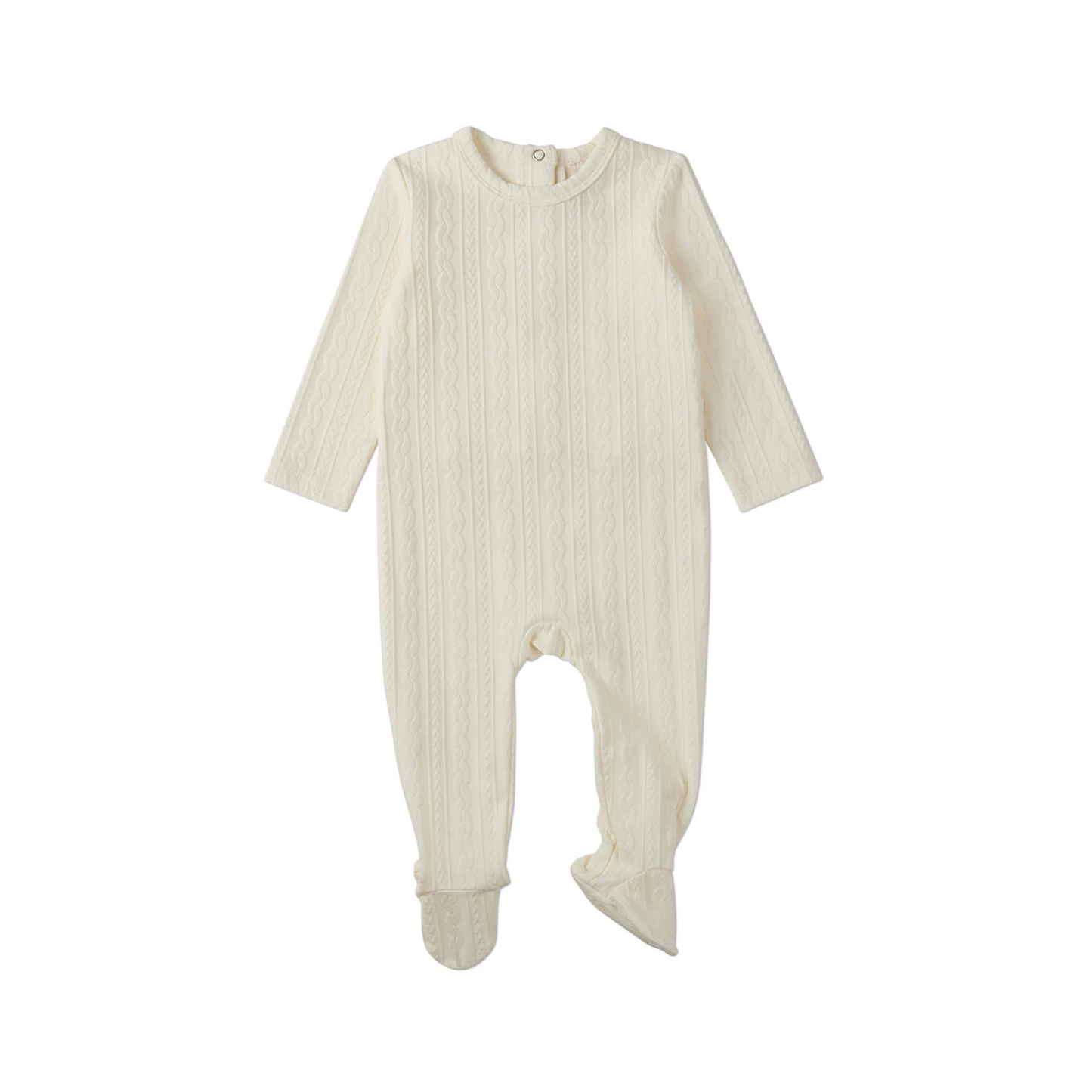 MiniMoi Faux Cable Knit Footie