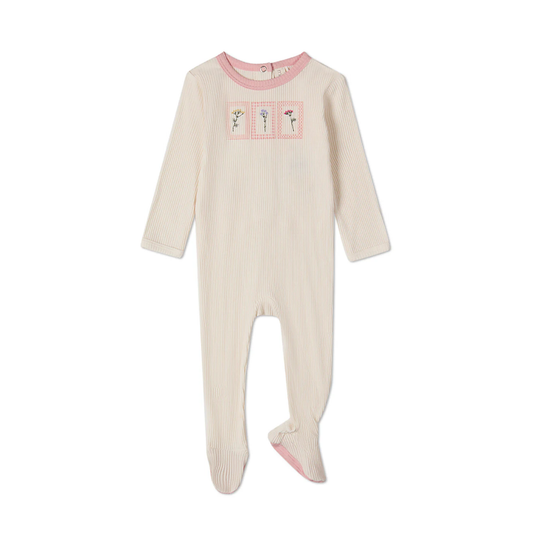 MiniMoi Framed Florals Footie