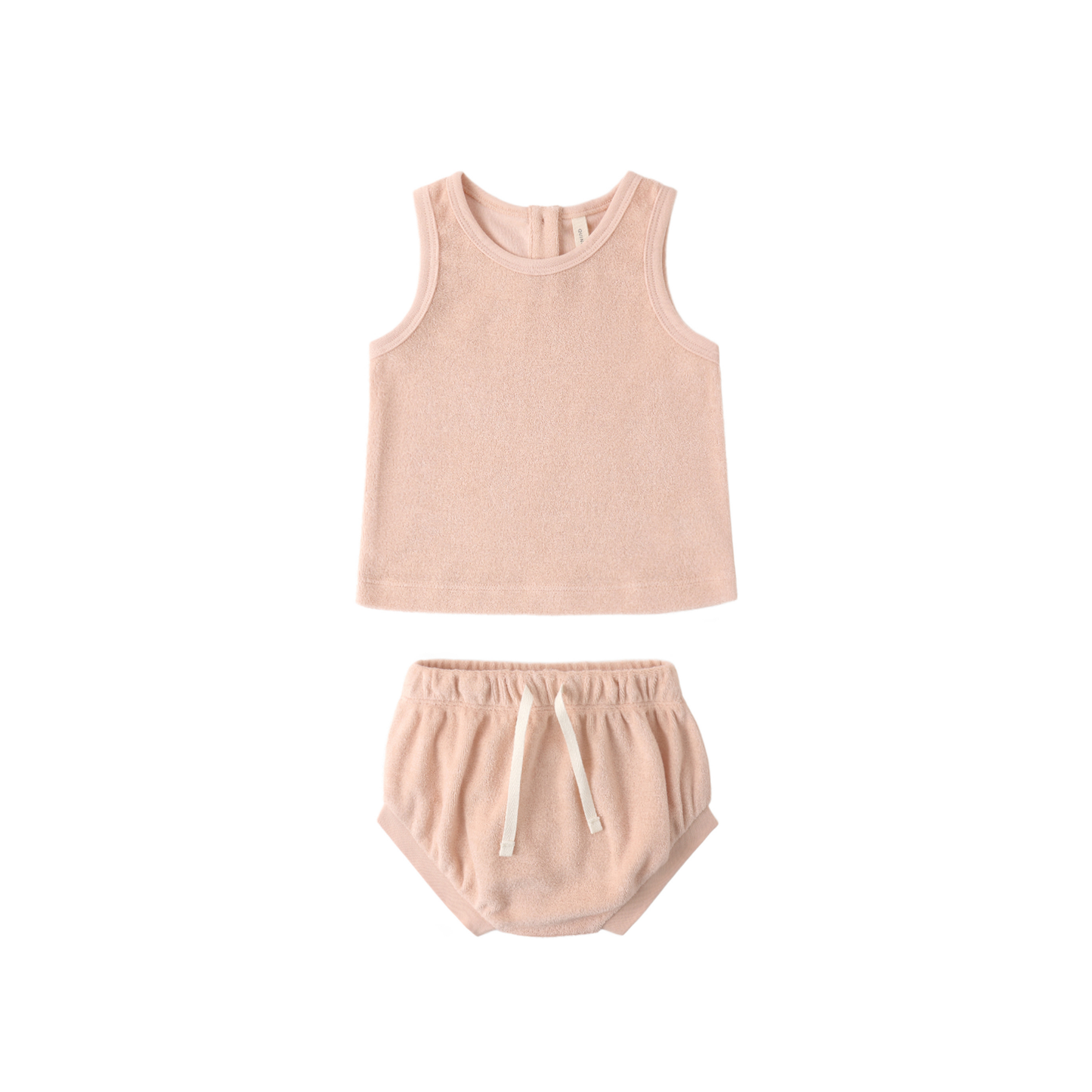 Quincy Mae Melon Terry Bloomer Set