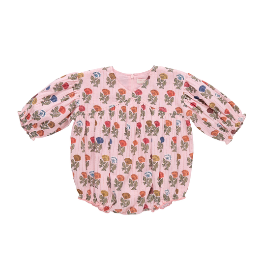 Pink Chicken Multi Flower Drop Wynne Romper
