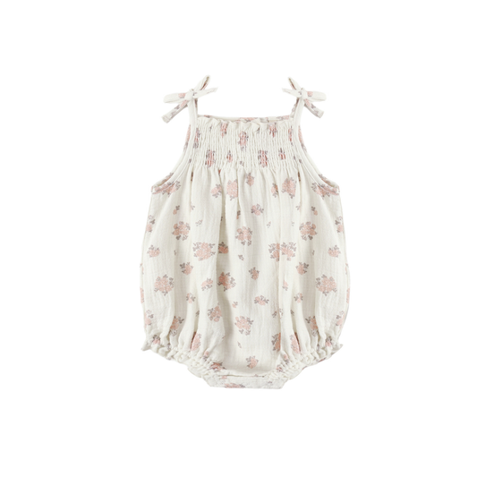 Quincy Mae Ivory Betty Garden Romper