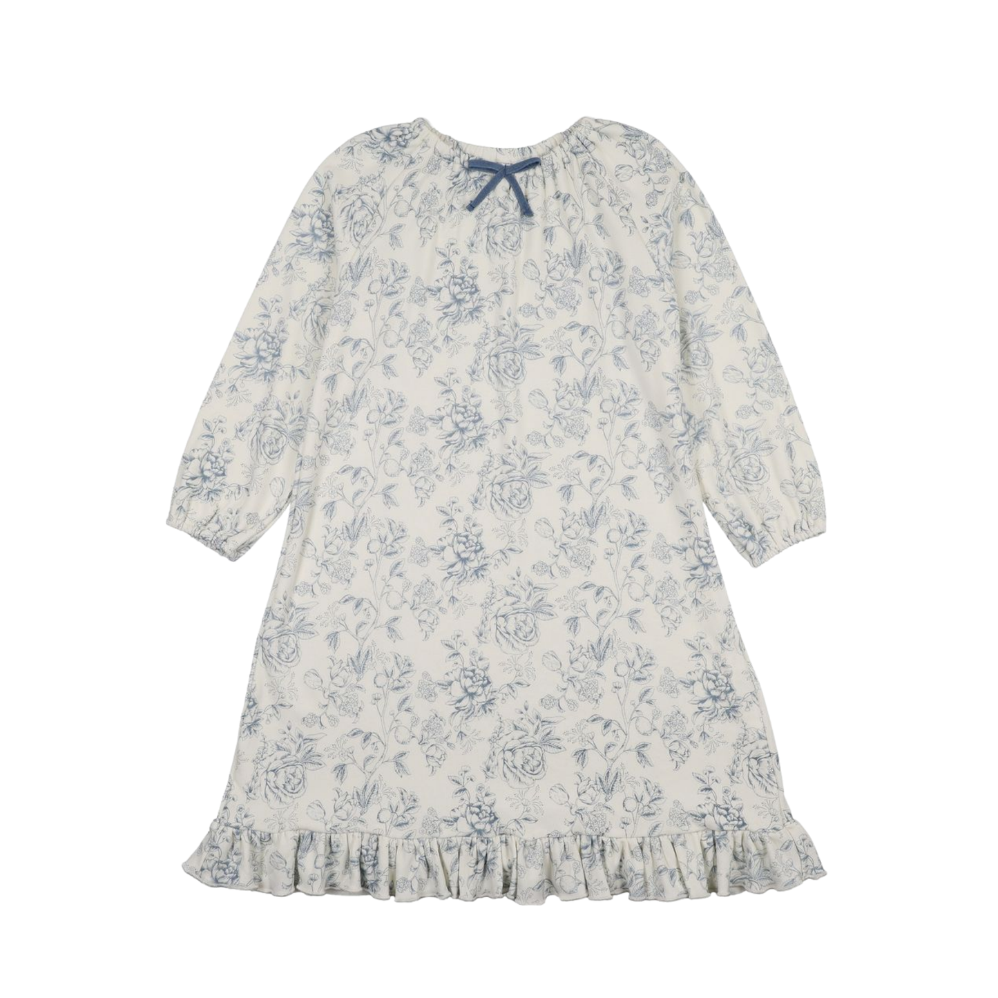 Pouf Blue Toile Long Sleeve Nightgown