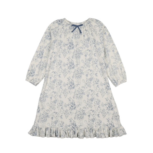 Pouf Blue Toile Long Sleeve Nightgown