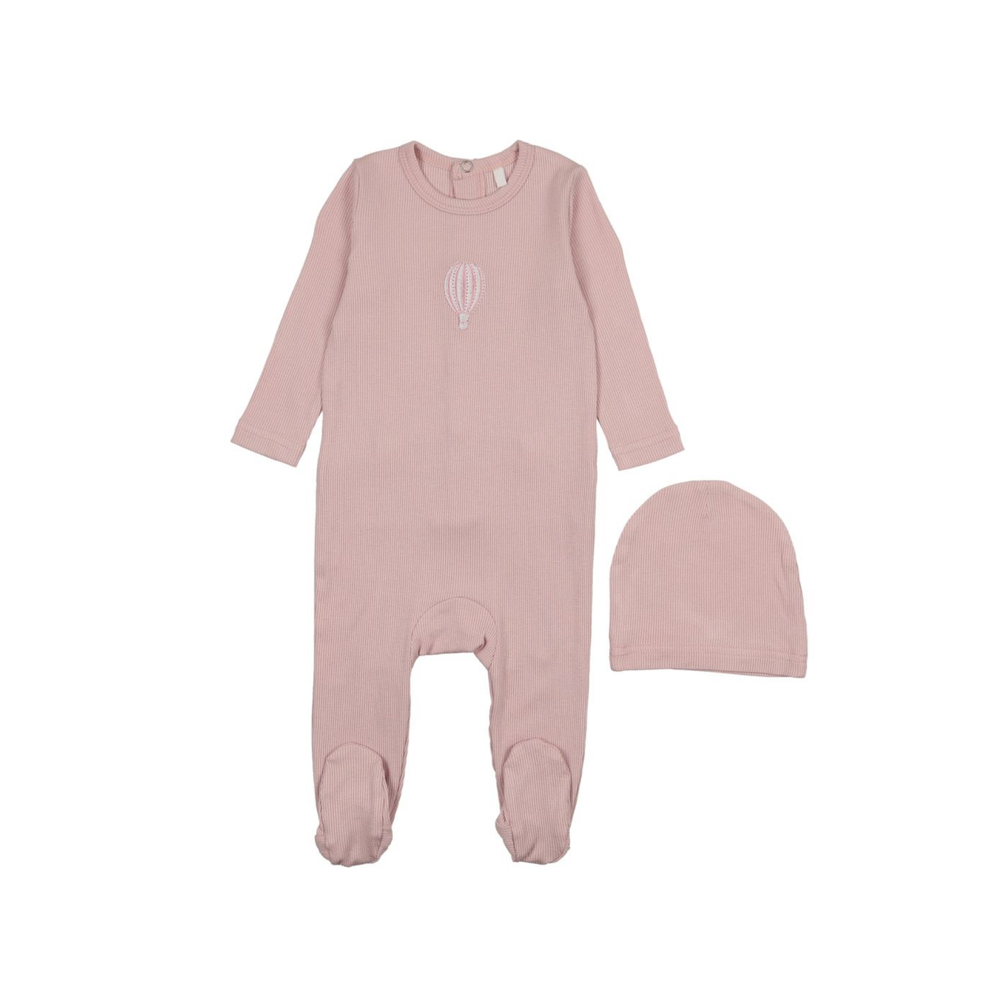 Pouf Pink Hot Air Balloon Graphic Footie