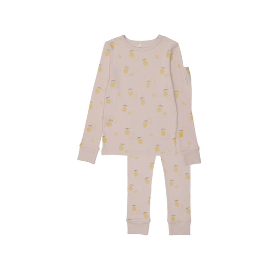 Pouf Pink Lemon Print Pajama