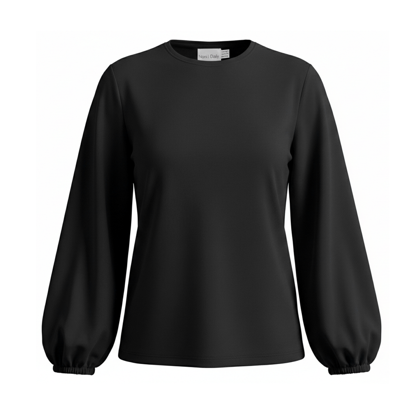 Noni Daily Black Bubble Sleeve T Shirt