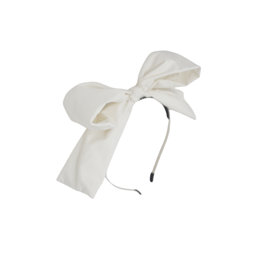 Bandeau Cream Taffeta Collection Dressy Bow Headband
