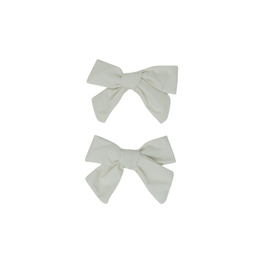 Bandeau Cream Taffeta Collection Mini Bow Clip Set