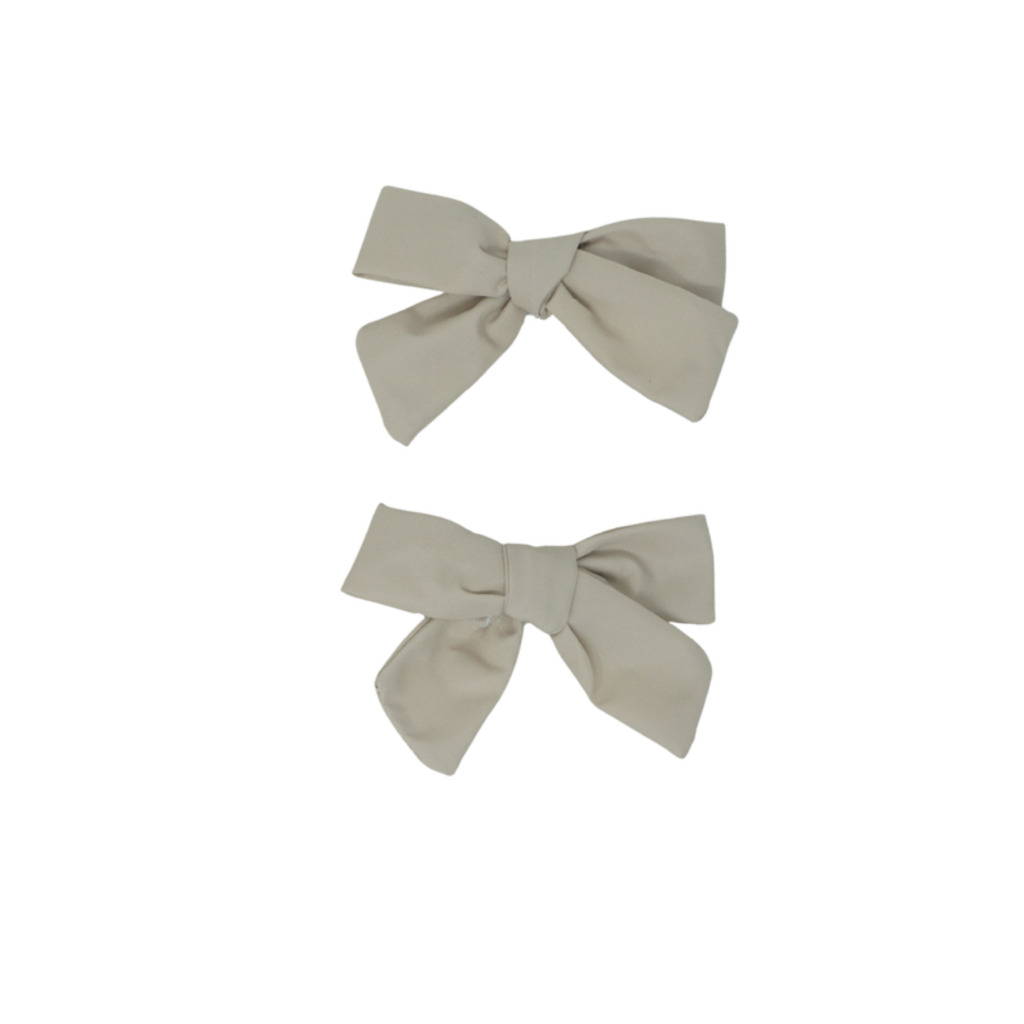 Bandeau Nude / Taupe Taffeta Collection Mini Bow Clip Set