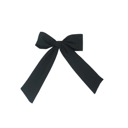 Bandeau Black Taffeta Collection Classic Large Bow Clip
