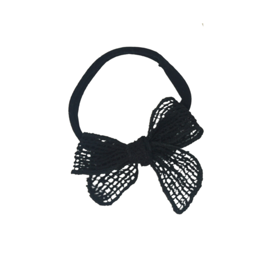 Bandeau Black Netting Crochet Collection Nylon Baby Band