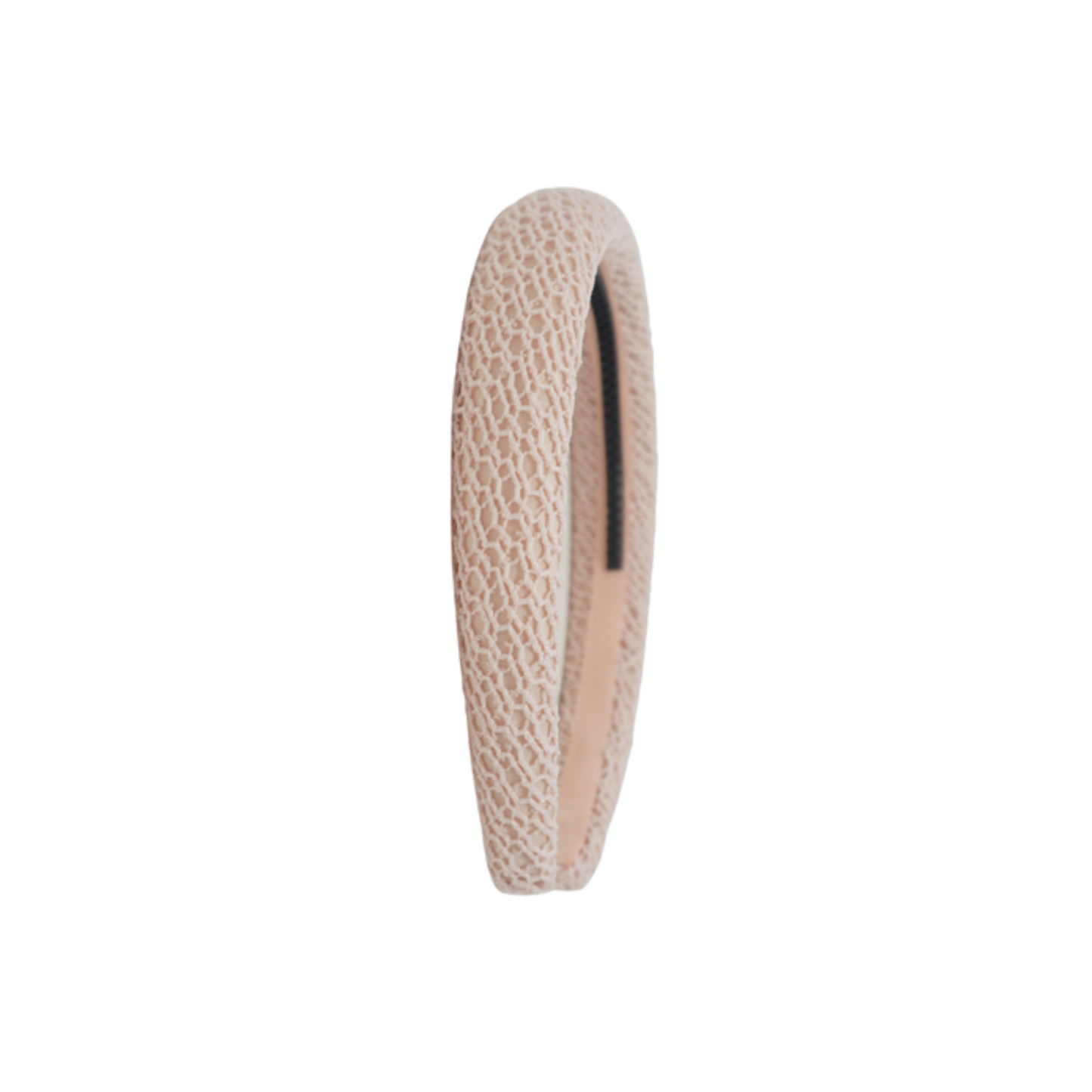 Bandeau Pale Pink Netting Crochet Collection Padded Headband