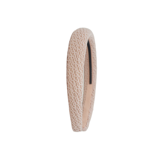 Bandeau Pale Pink Netting Crochet Collection Padded Headband