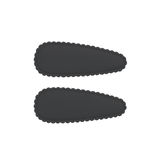 Bandeau Black Taffeta Collection Snap Clip Set