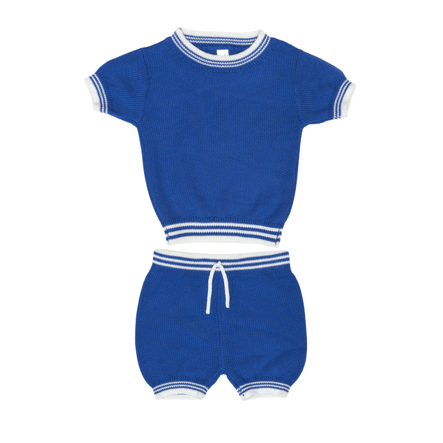 Tuntun Blue & Light Blue Mason Shorts Set