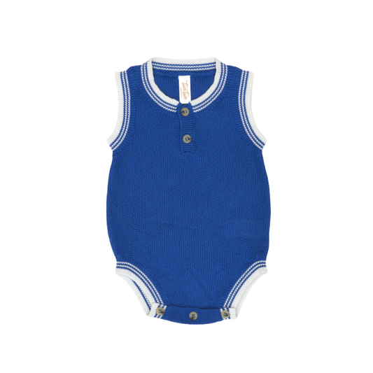Tuntun Blue & Light Blue Mason Romper