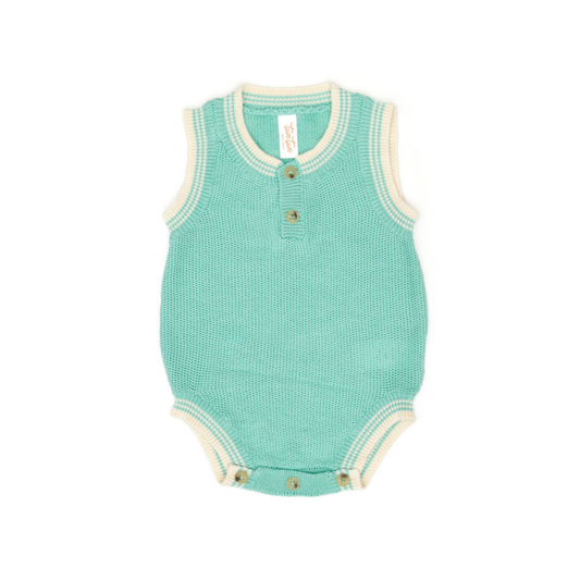 Tuntun Sea Aqua & Natural Mason Romper