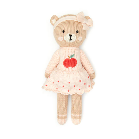 TunTun Pink / Red Emma The Bear With Apple