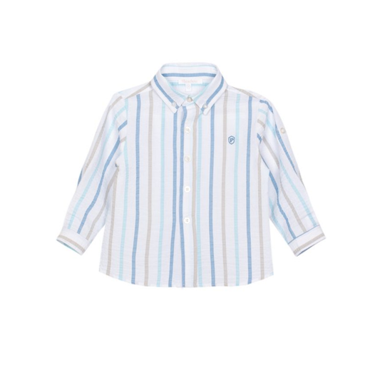 Patachou Blue/Stripe Stripe Long Sleeve Shirt