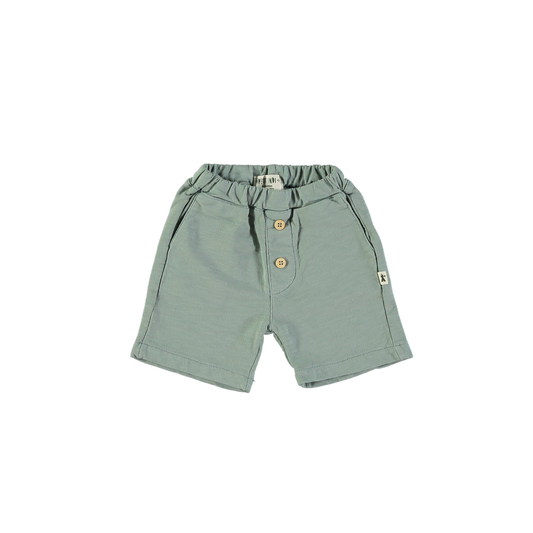 Petit Indi Stone Blue Button Front Shorts