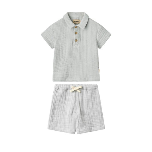 Wheat Svend Gauze Short Sleeve Shirt Set