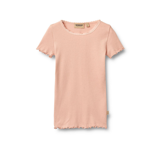 Wheat Rose Cloud Rib T-Shirt Short Sleeve Katie