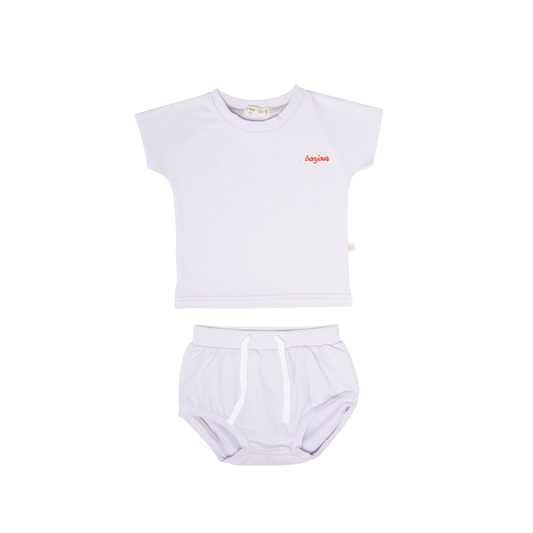 Crew Mini Lavender Mila Cotton Short Set
