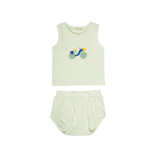 Crew Mini Mint Lynn Bib Tank Set