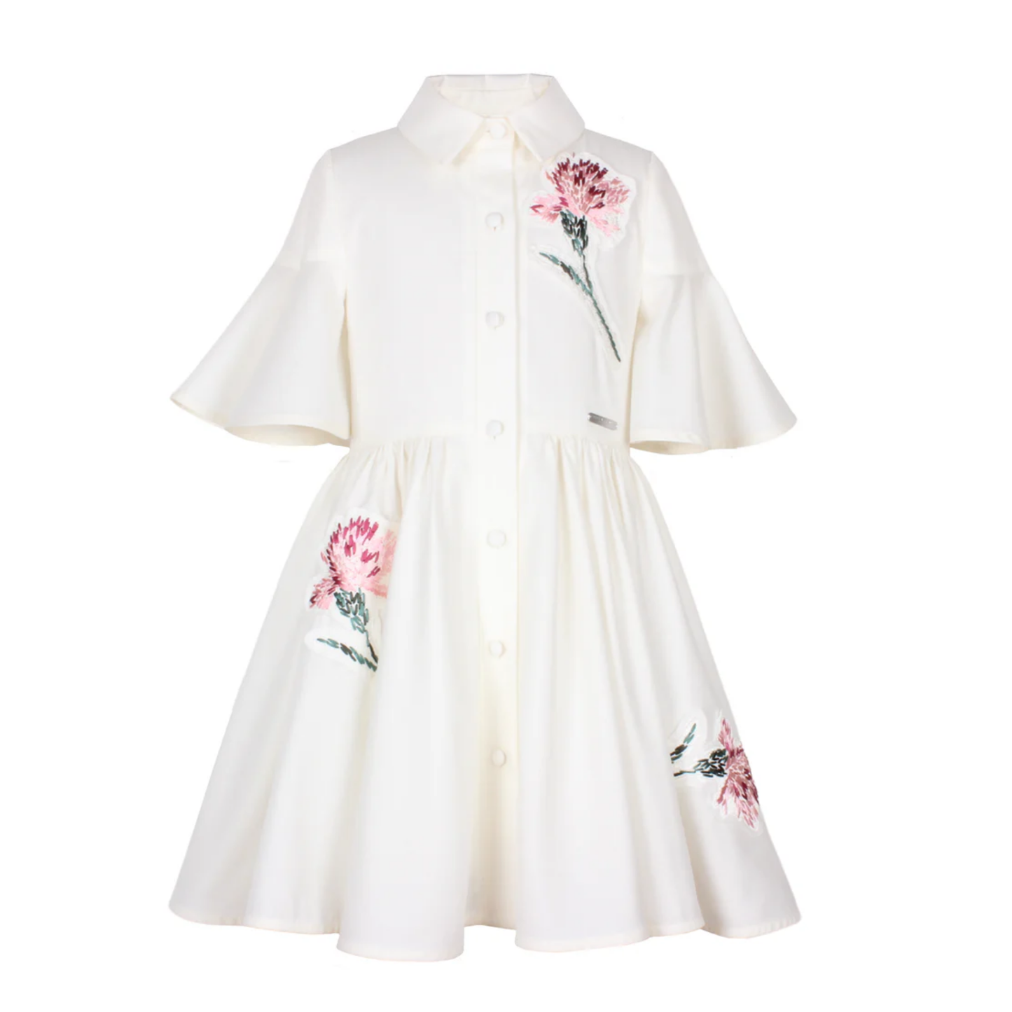 Jessie And James Flower Embroidery Little Sister Dress