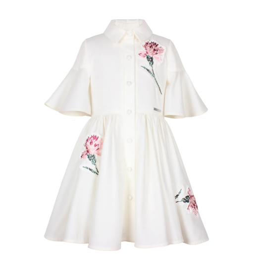 Jessie And James Flower Embroidery Little Sister Dress