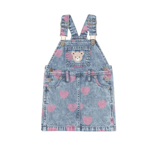 Huxbaby Denim/Cherry Dreamy Hearts Jumper