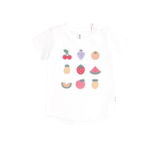 Huxbaby White Fruit Salad Tee