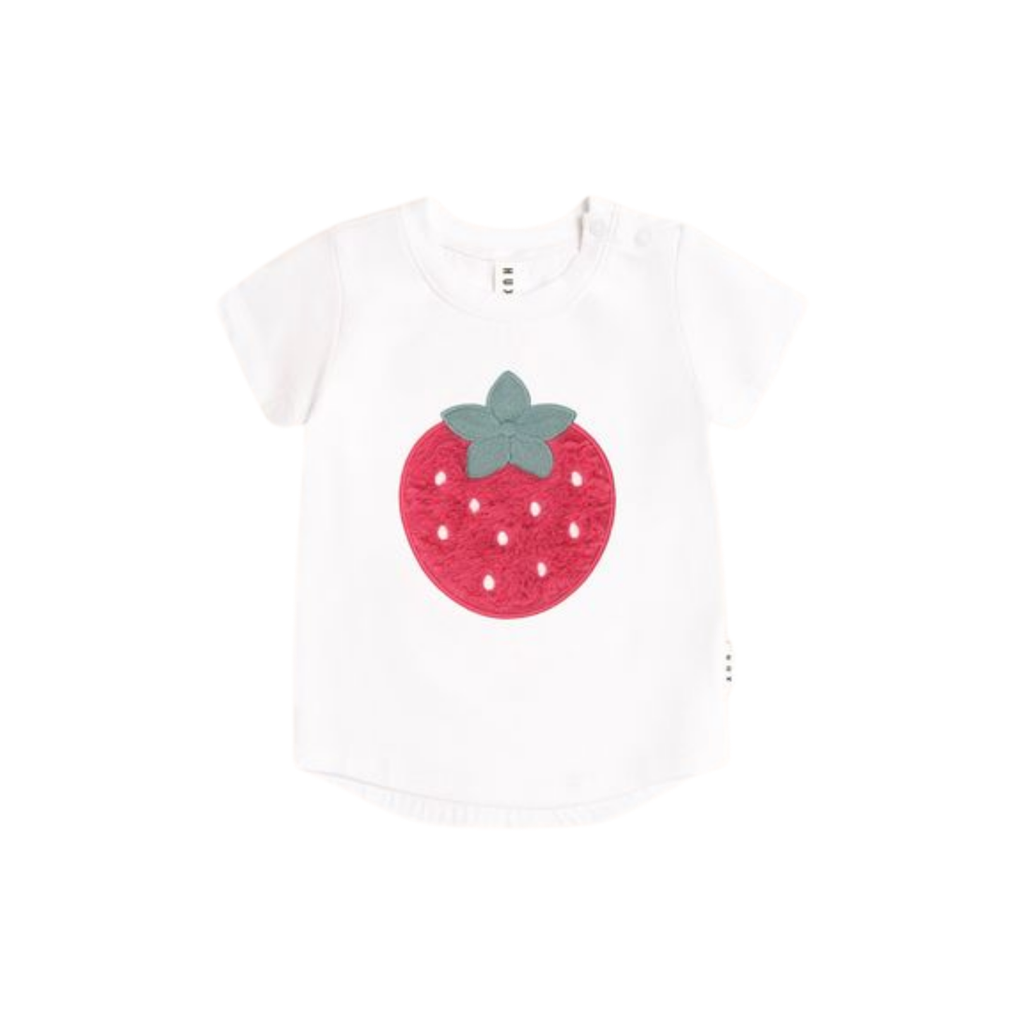 Huxbaby White Very Strawberry Short Sleeve Tee
