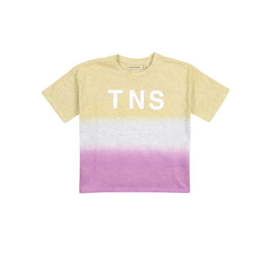 The New Society Pink Lavander Tie Dye Short  Sleeve Tee