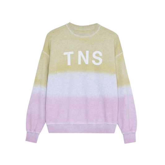 The New Society Pink Lavander Tie Dye Long Sleeve Sweatshirt
