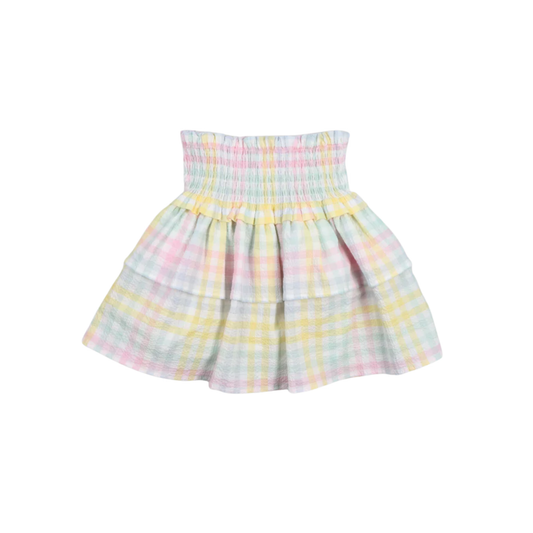 The New Society Mallow Check Short Skirt