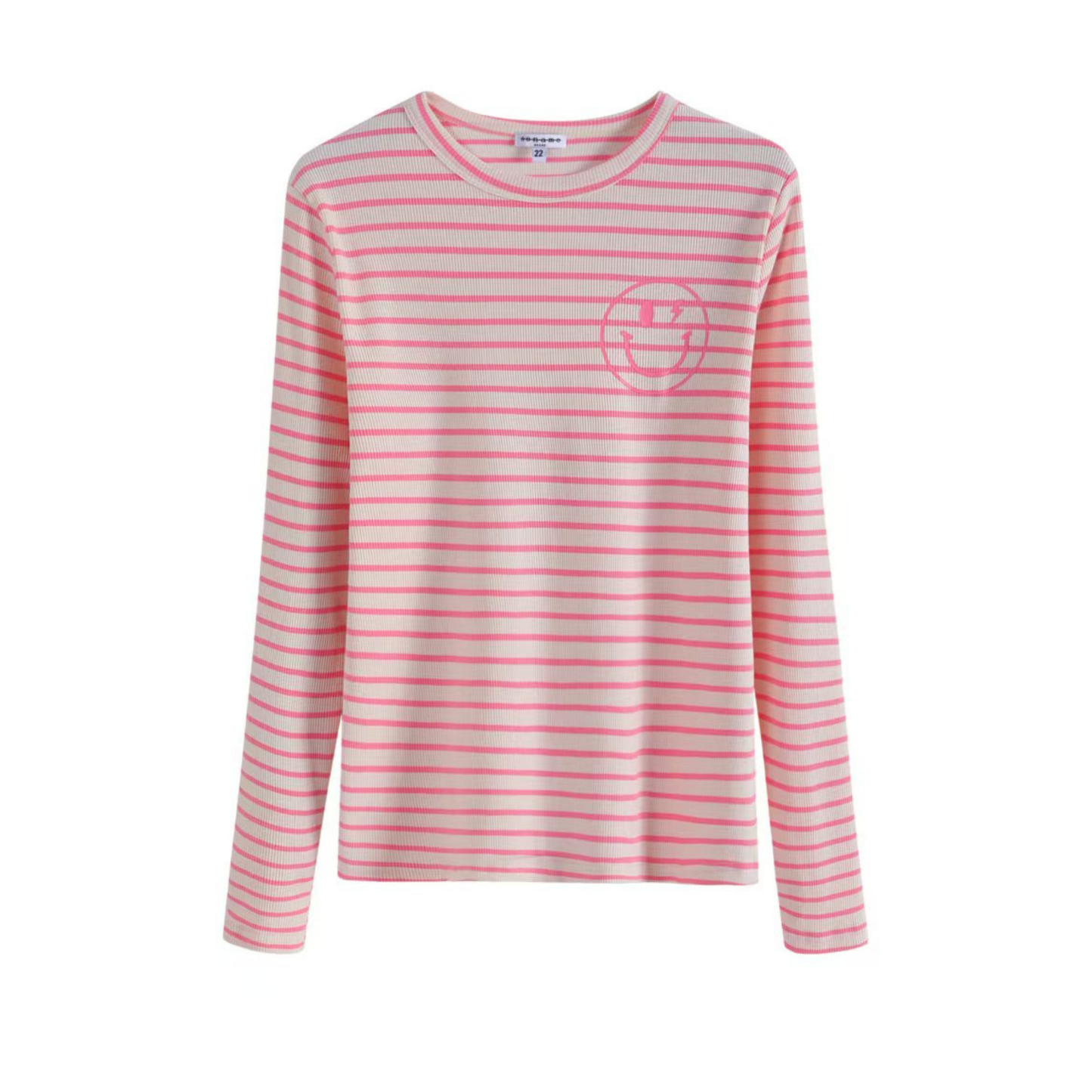Noname Nude Smile Stripe Long Sleeve Top