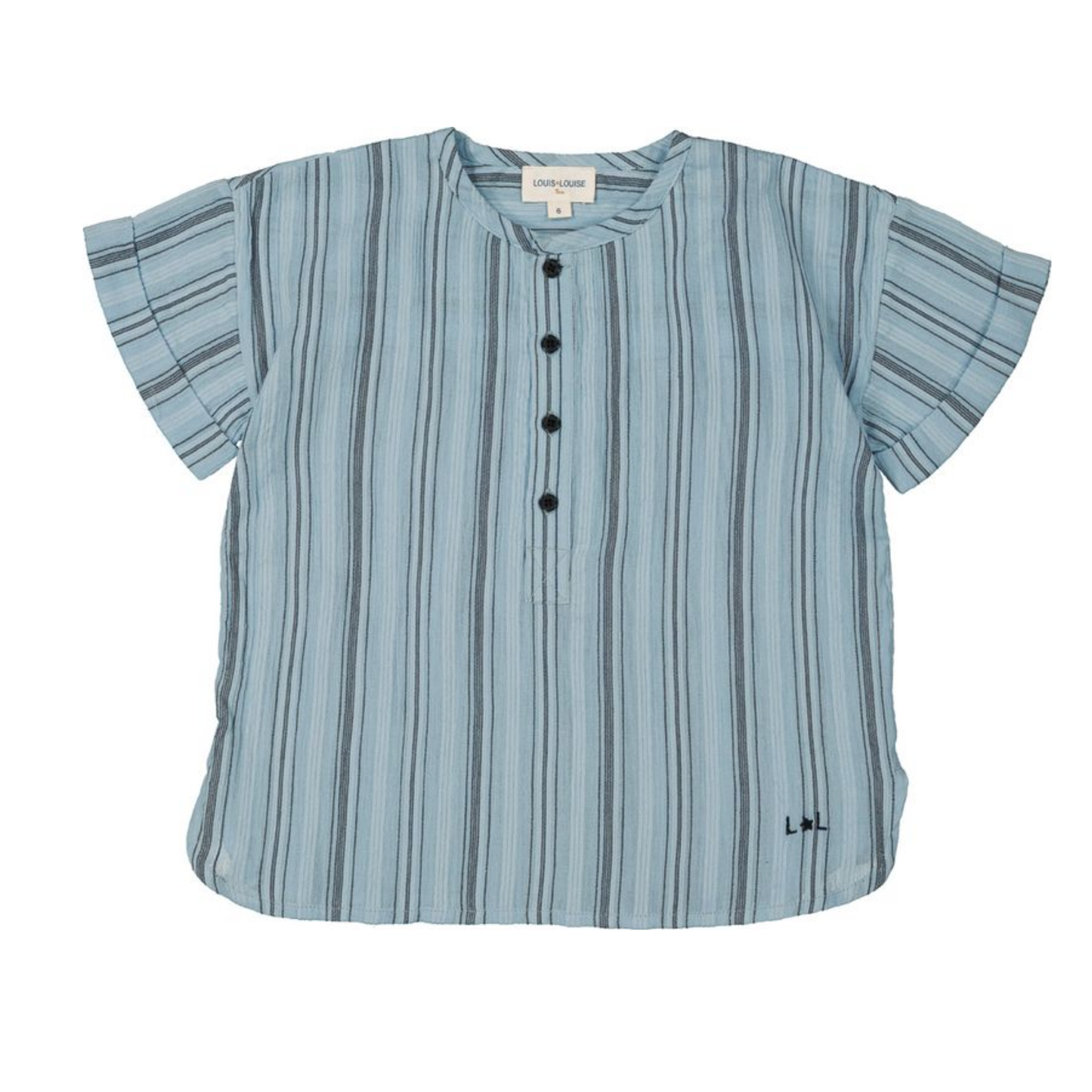 Louis Louise Blue Saul Short Sleeve Shirt