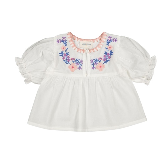 Louis Louise Off White Poonam Elbow Sleeve Blouse