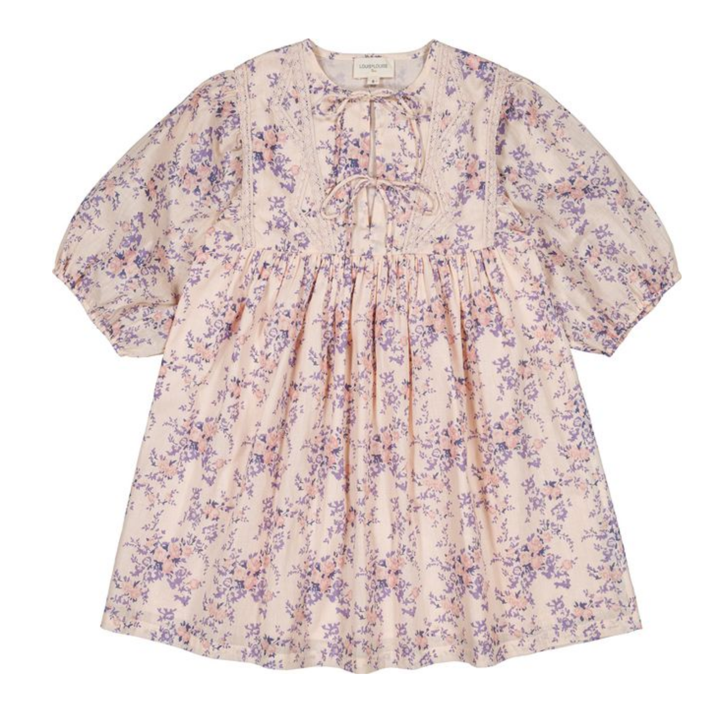 Louis Louise Pink/Mauve Paula Bouquet Short Sleeve Dress
