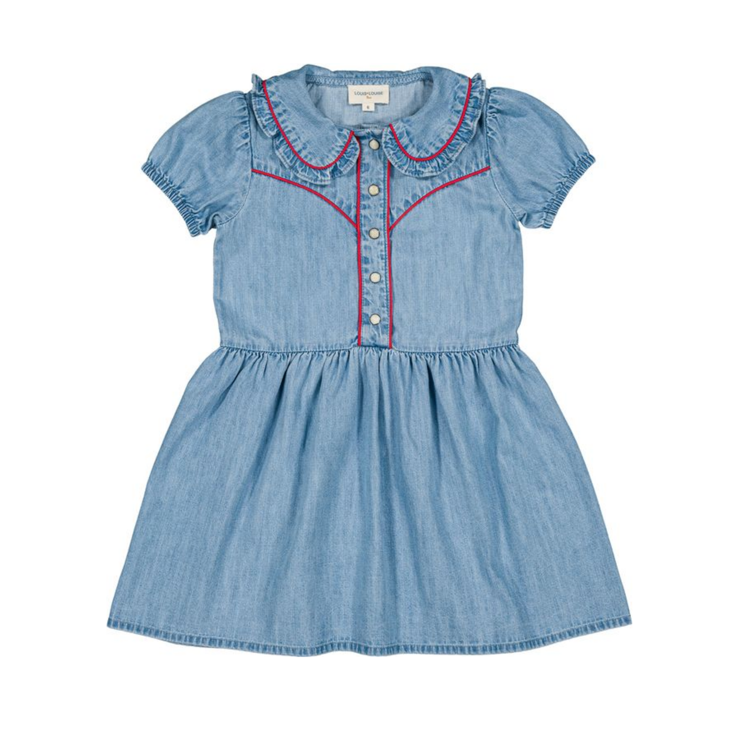 Louis Louise Light Blue Calamity Denim Short Sleeve Dress