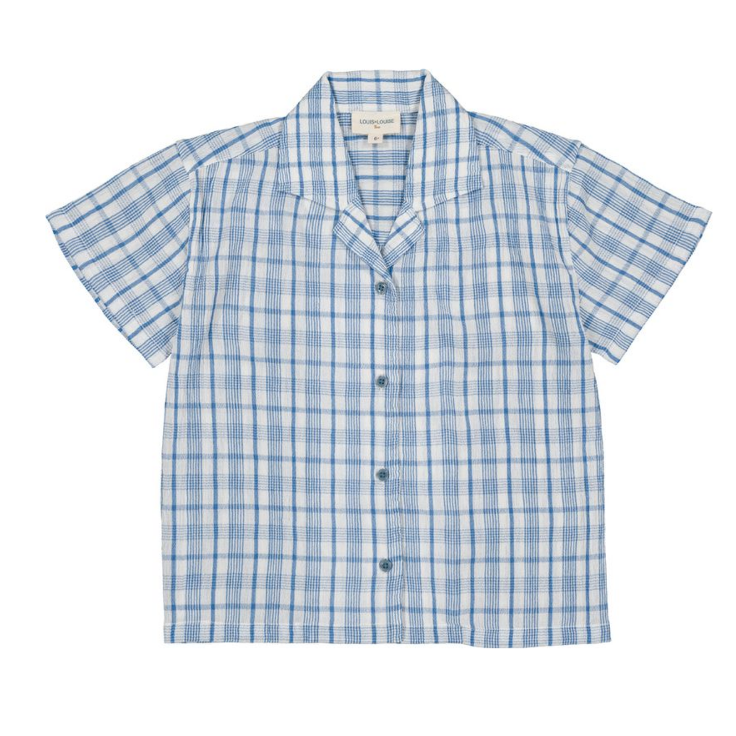 Louis Louise Blue Magnum Check Short Sleeve Shirt