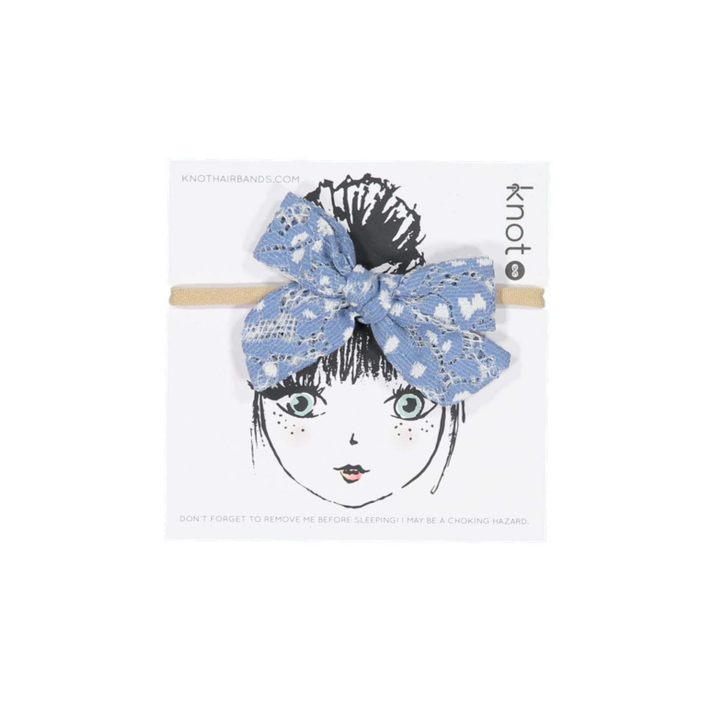 Knot Blue Chantilly Bow Band
