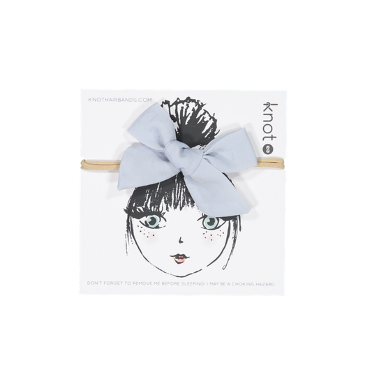 Knot Blue Matte Luxe Bow Band