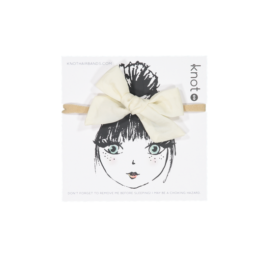Knot Cream Matte Luxe Bow Band