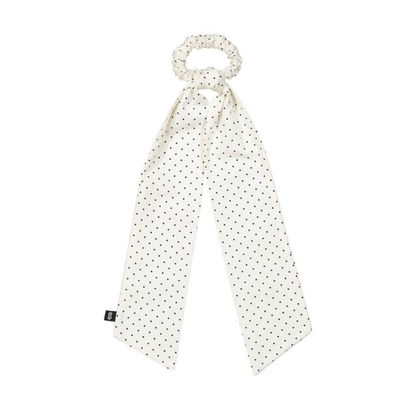 Knot Black Dot Pebble Scrunchie