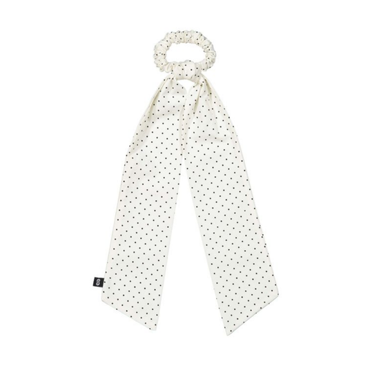 Knot Black Dot Pebble Scrunchie