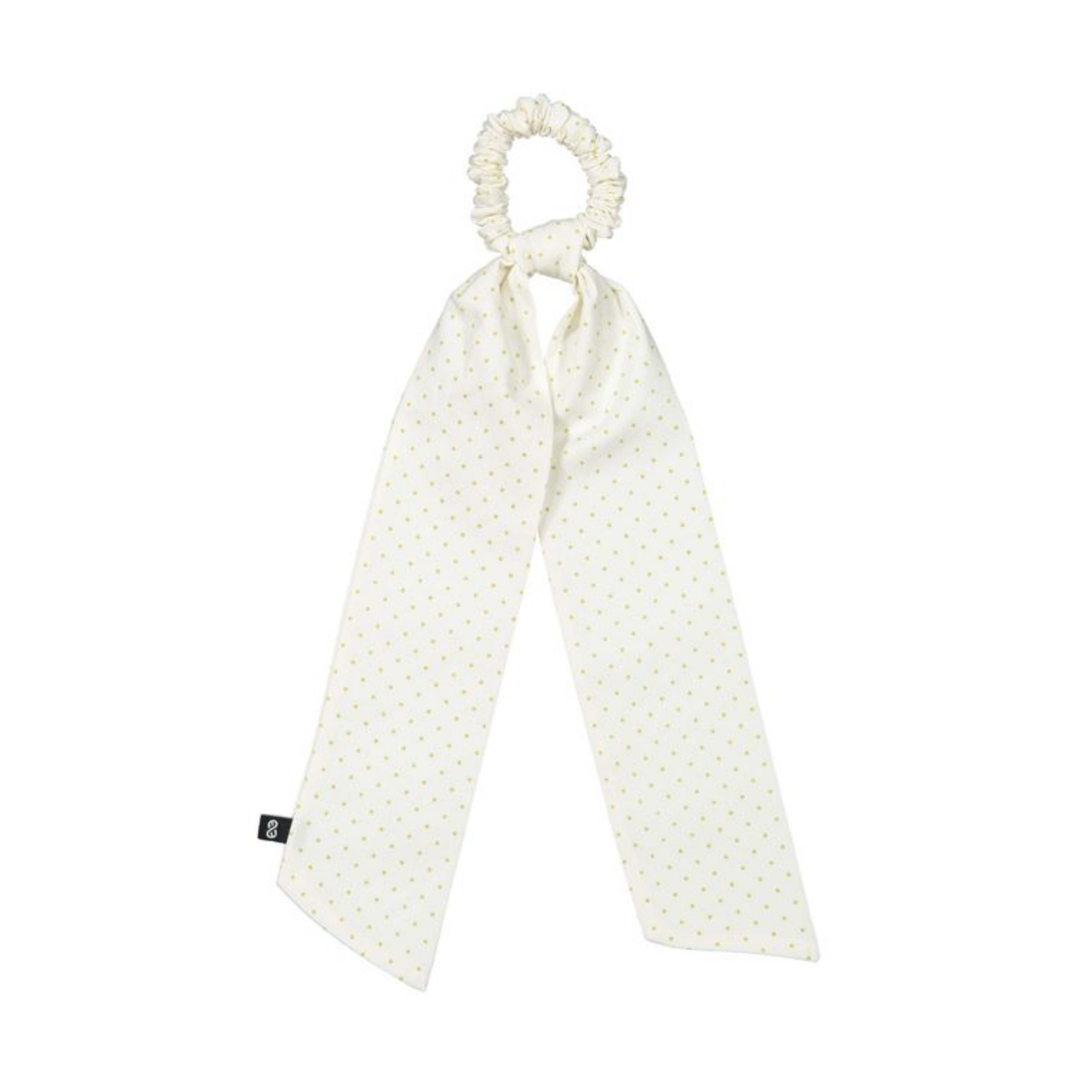 Knot Yellow Dot Pebble Scrunchie